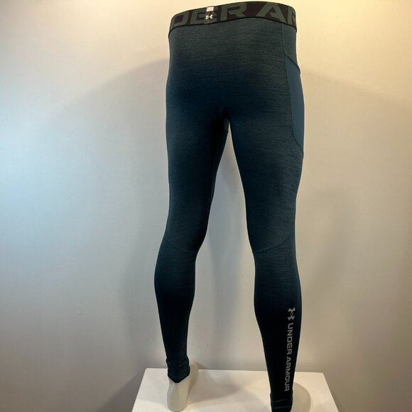 Under Armour Men's Teal ColdGear Twist Compression Leggings - Size Medium - Picture 5 of 7